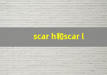 scar h和scar l